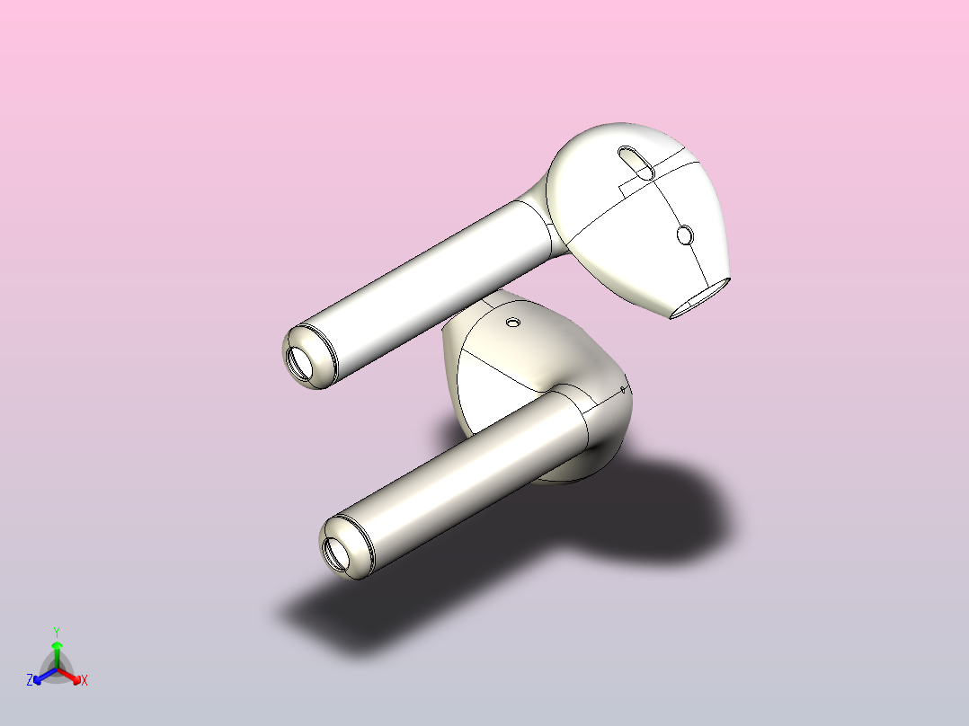 Airpods Pro耳机正等轴测图