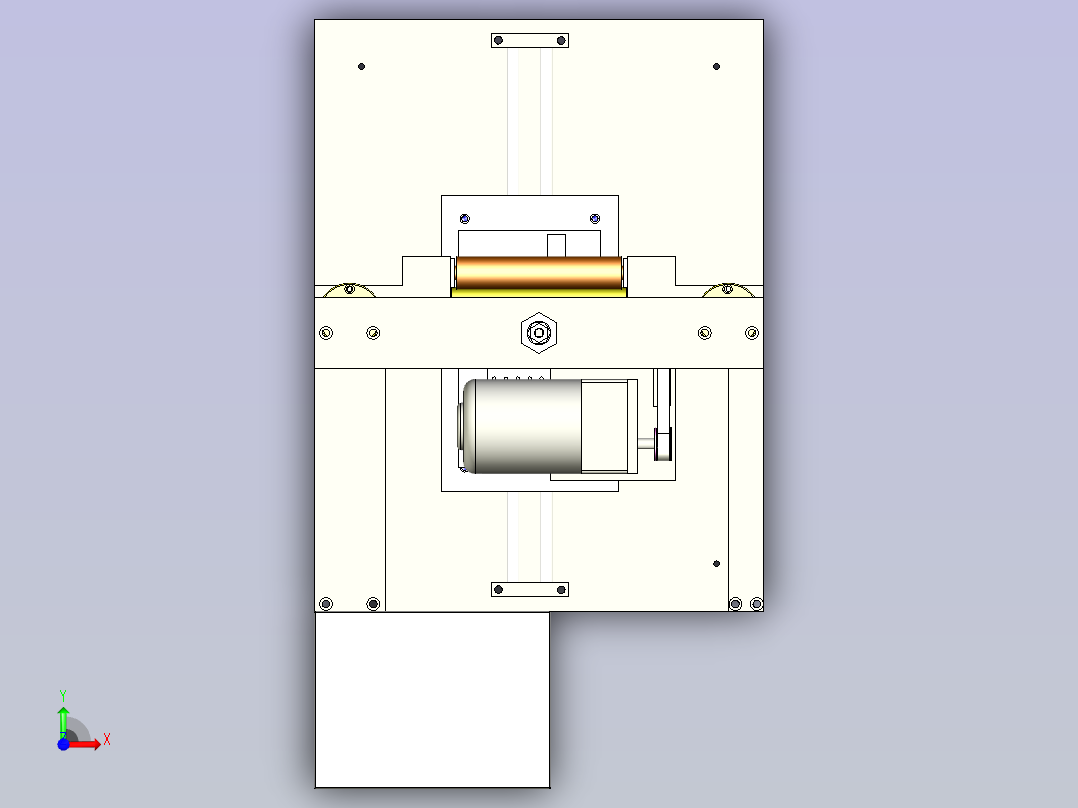 屏幕自动除胶治具3D图纸前视图