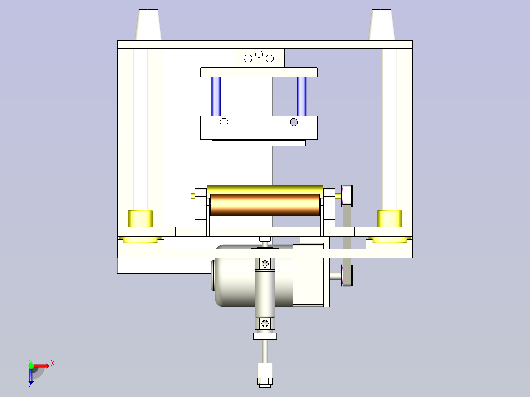 屏幕自动除胶治具3D图纸俯视图