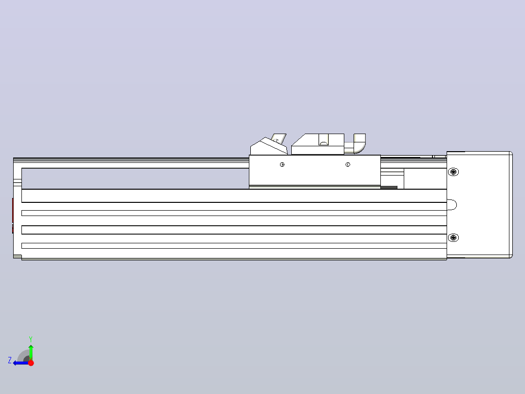 日规模组半封闭丝杆TPA-HNR-85D-1610-L100-MR-C-P20-N3右视图