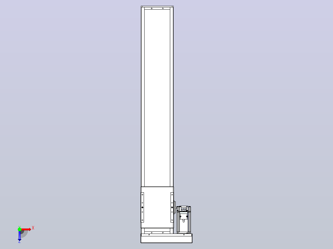 滚珠丝杠直线轴带导轨全封闭TPA-HCR-140D-2010C-L750-MR-Y-P40-N3俯视图