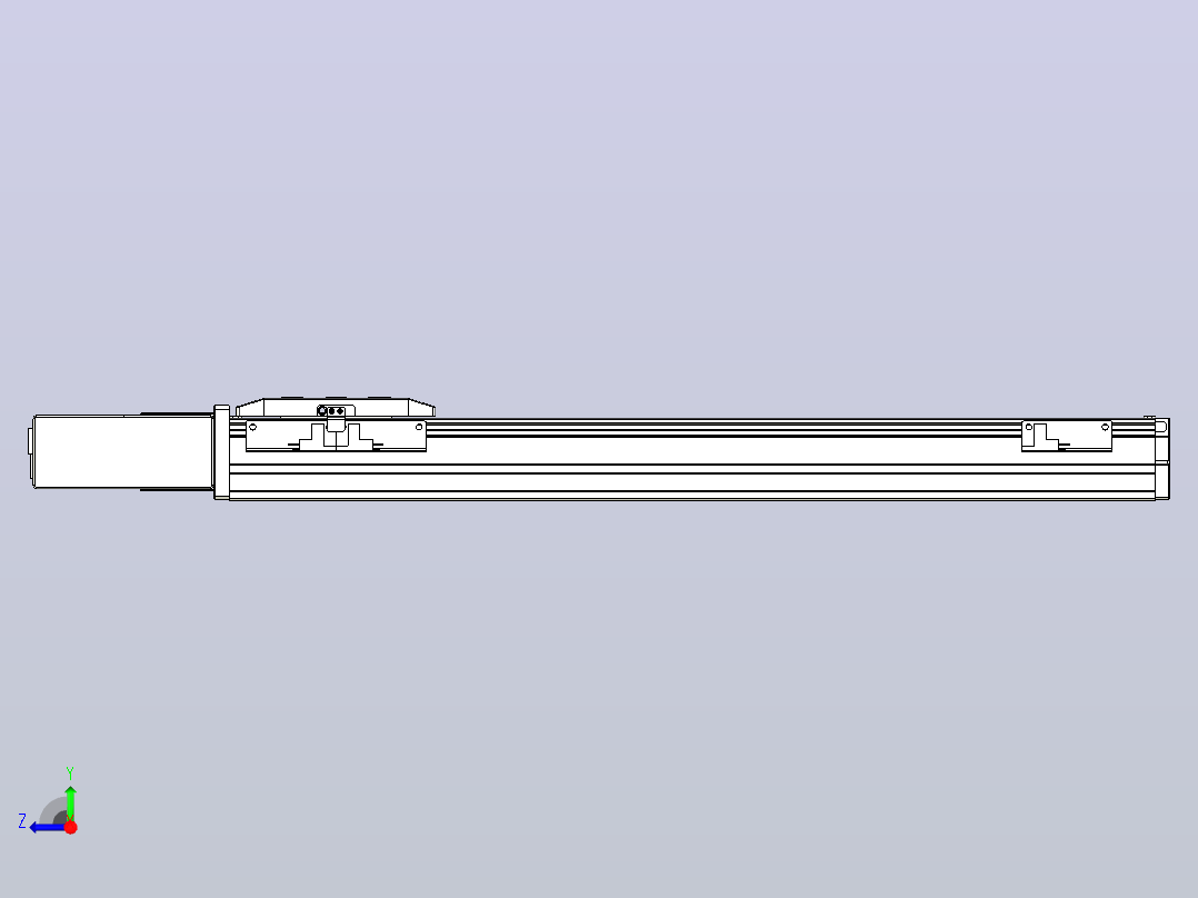 机器人皮带驱动直线轴TPA-GCB-50-P42-L400-QR-M10-N3右视图