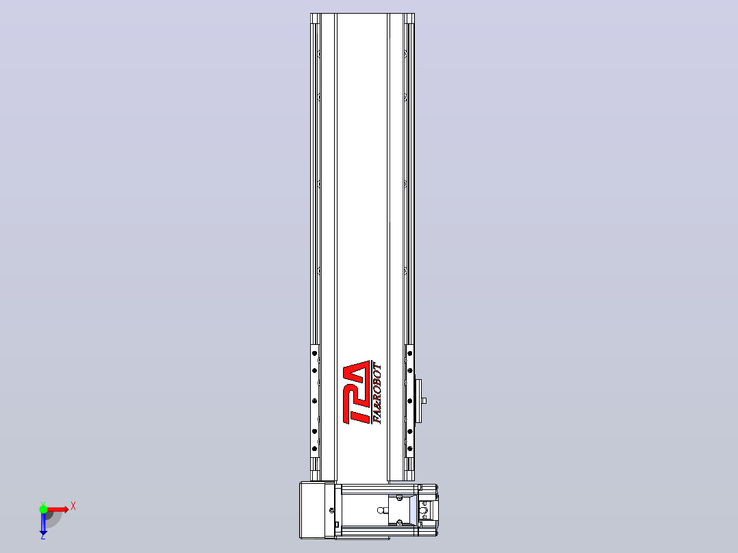 皮带直线轴半封闭可选导轨TPA-HNB-120D-110-L300-LU-C-P40-N3俯视图