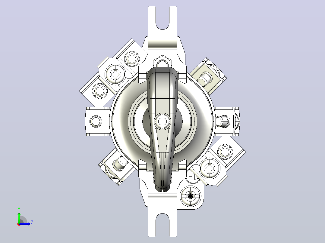 HZ10-10S_3板后组合开关三维模型202012左视图