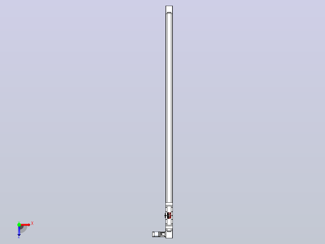 伺服电机集成皮带传动直线执行器TPA-OCB-80-140-L2150-DL-J60-N3俯视图