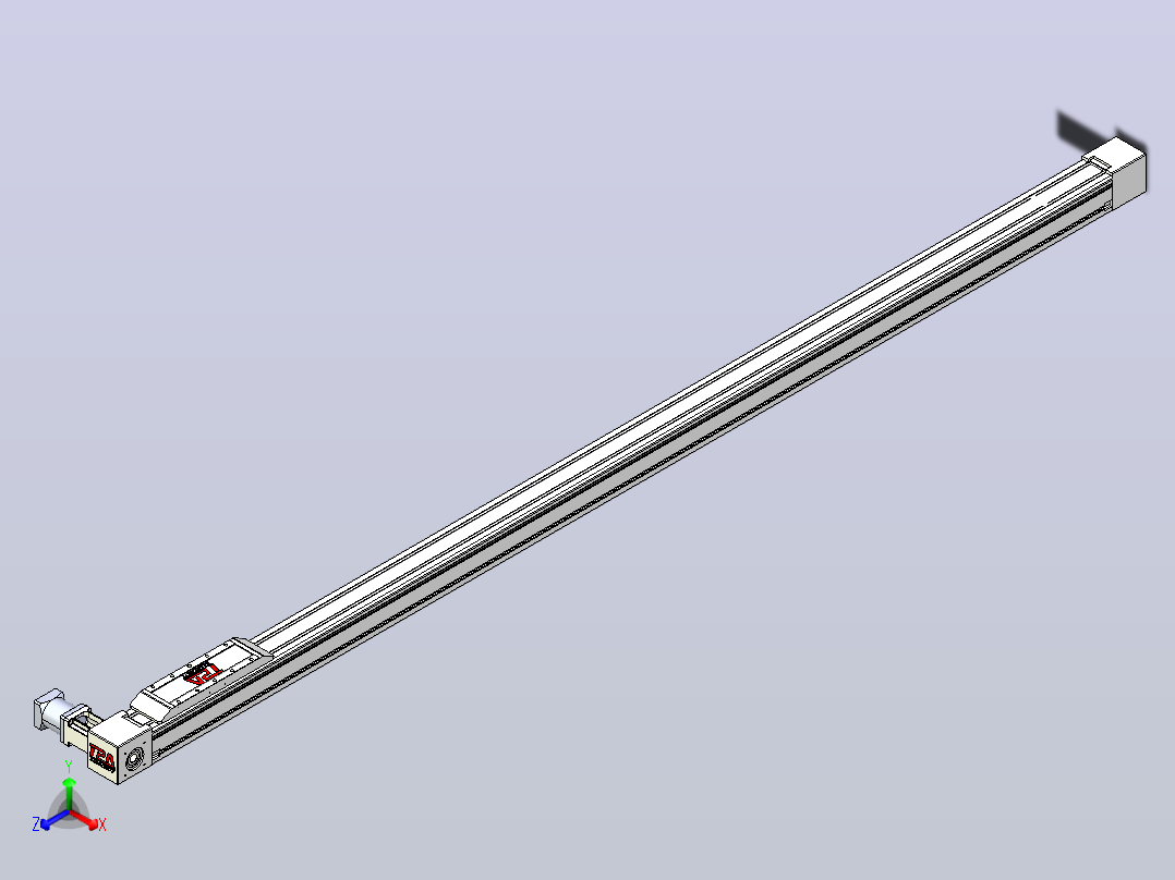 伺服电机集成皮带传动直线执行器TPA-OCB-80-140-L2150-DL-J60-N3正等轴测图
