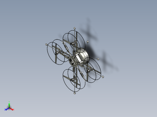 X650八轴飞行器结构3D图纸 STP格式