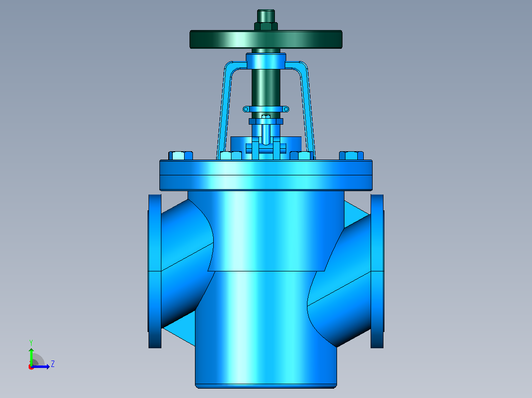 J41F46-16衬氟截止阀[J41F46-16C]250左视图