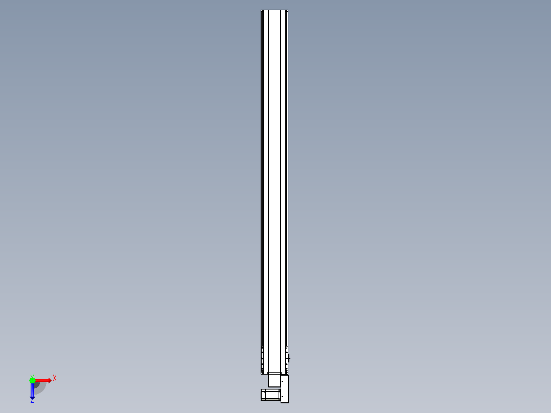 皮带直线轴半封闭可选导轨TPA-HNB-175D-140-L2100-MR-Y-P75-N3俯视图