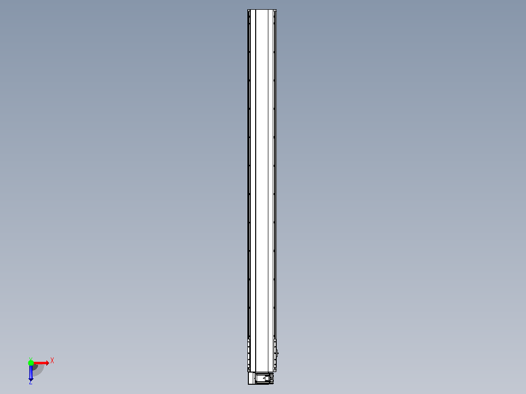 皮带直线轴半封闭可选导轨TPA-HNB-202D-140-L2200-LU-C-P75-N3俯视图