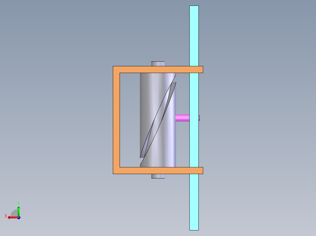 163disk.com_圆柱凸轮机构后视图
