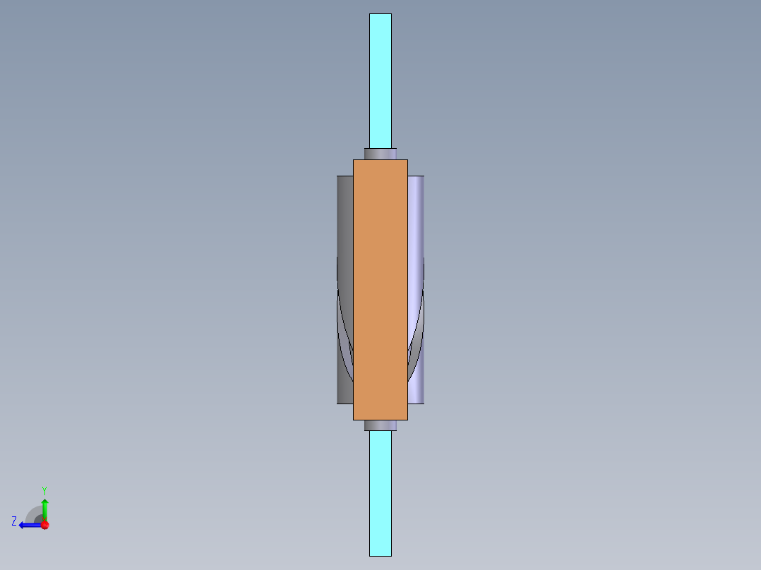 163disk.com_圆柱凸轮机构右视图