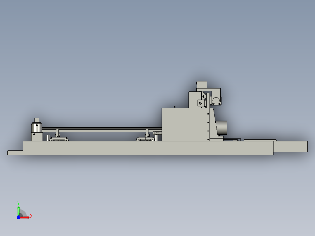 雕刻机技改加装机头3D模型前视图