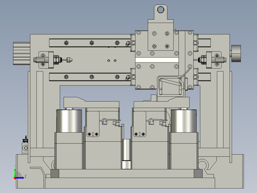 雕刻机技改加装机头3D模型左视图