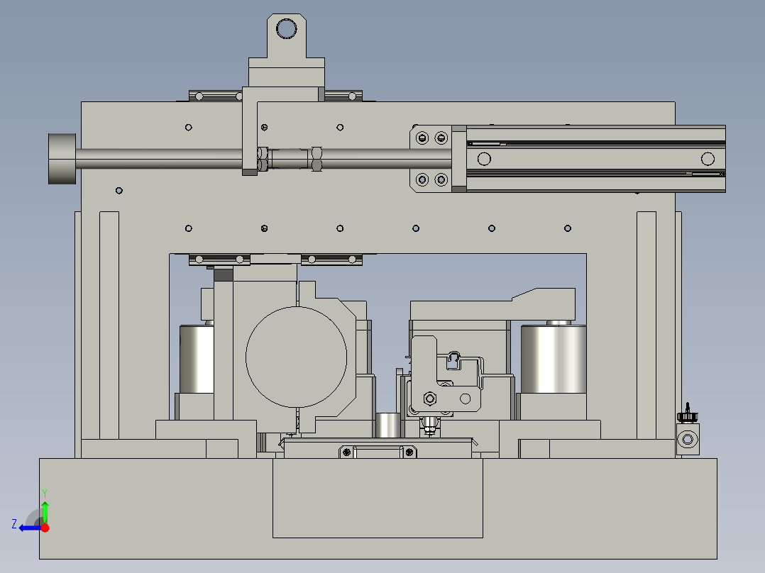 雕刻机技改加装机头3D模型右视图