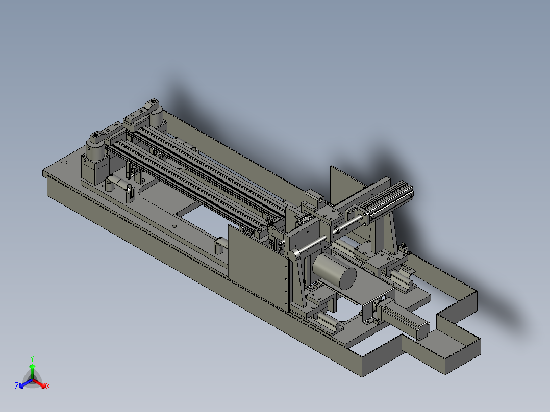 雕刻机技改加装机头3D模型正等轴测图
