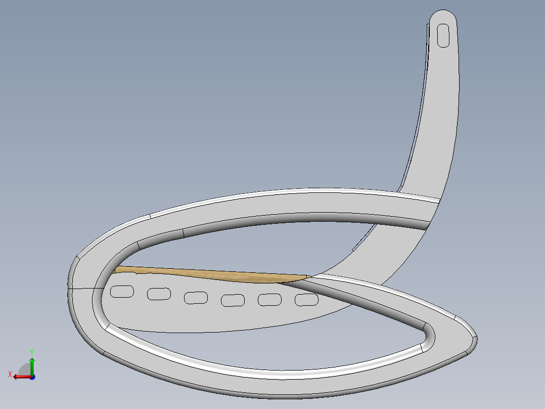 solidworks 摇椅创意设计后视图