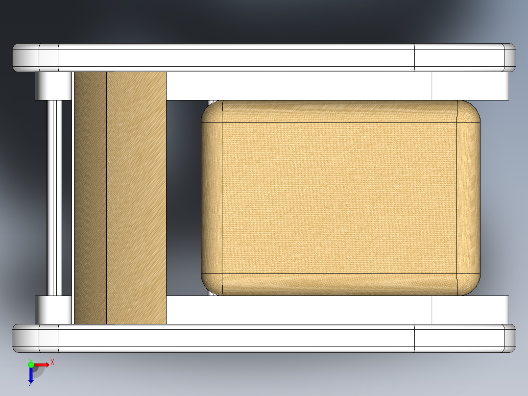 solidworks 摇椅创意设计俯视图