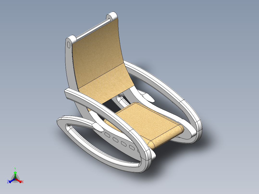 solidworks 摇椅创意设计正等轴测图