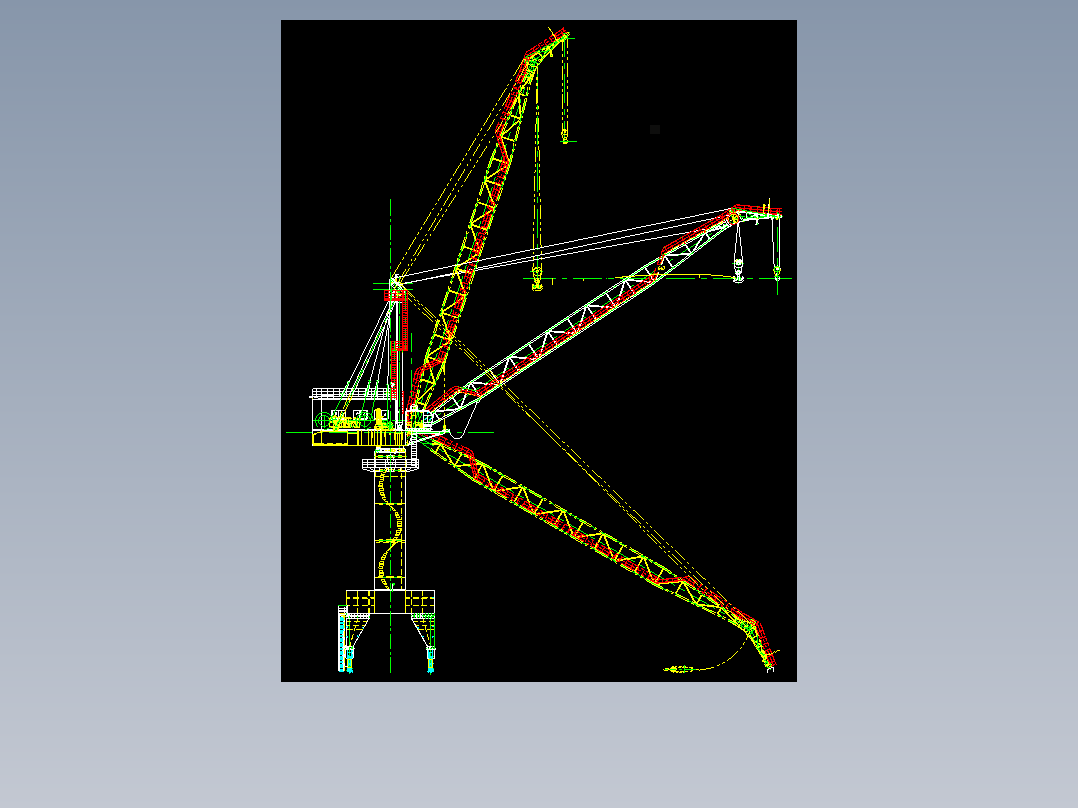 100吨门座起重机外形位置图