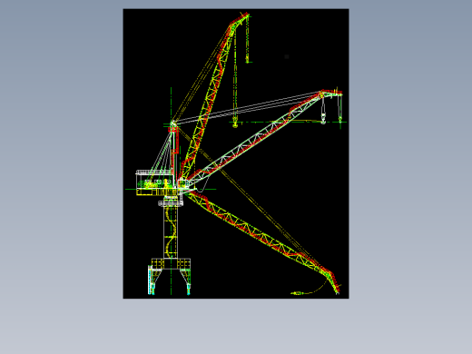 100吨门座起重机外形位置图
