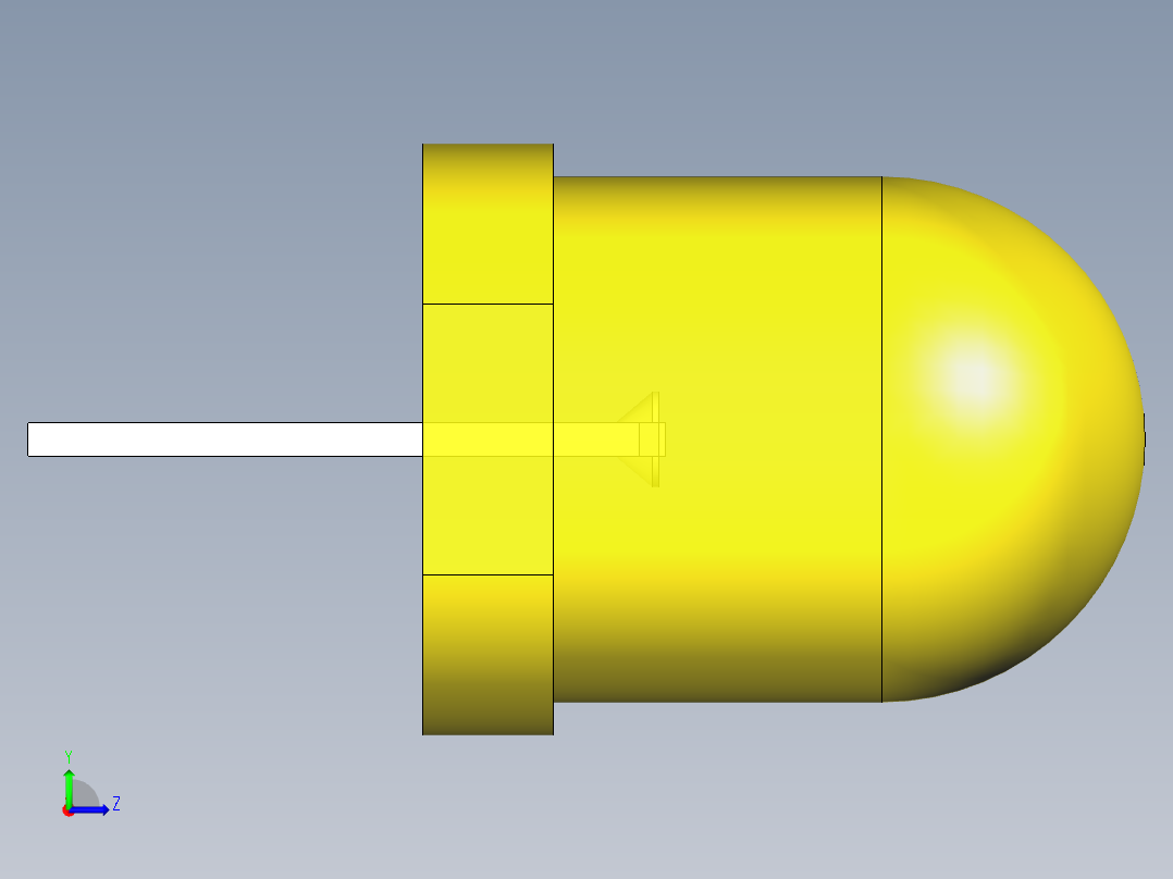 LED_Round_Yellow_D8.0mm左视图