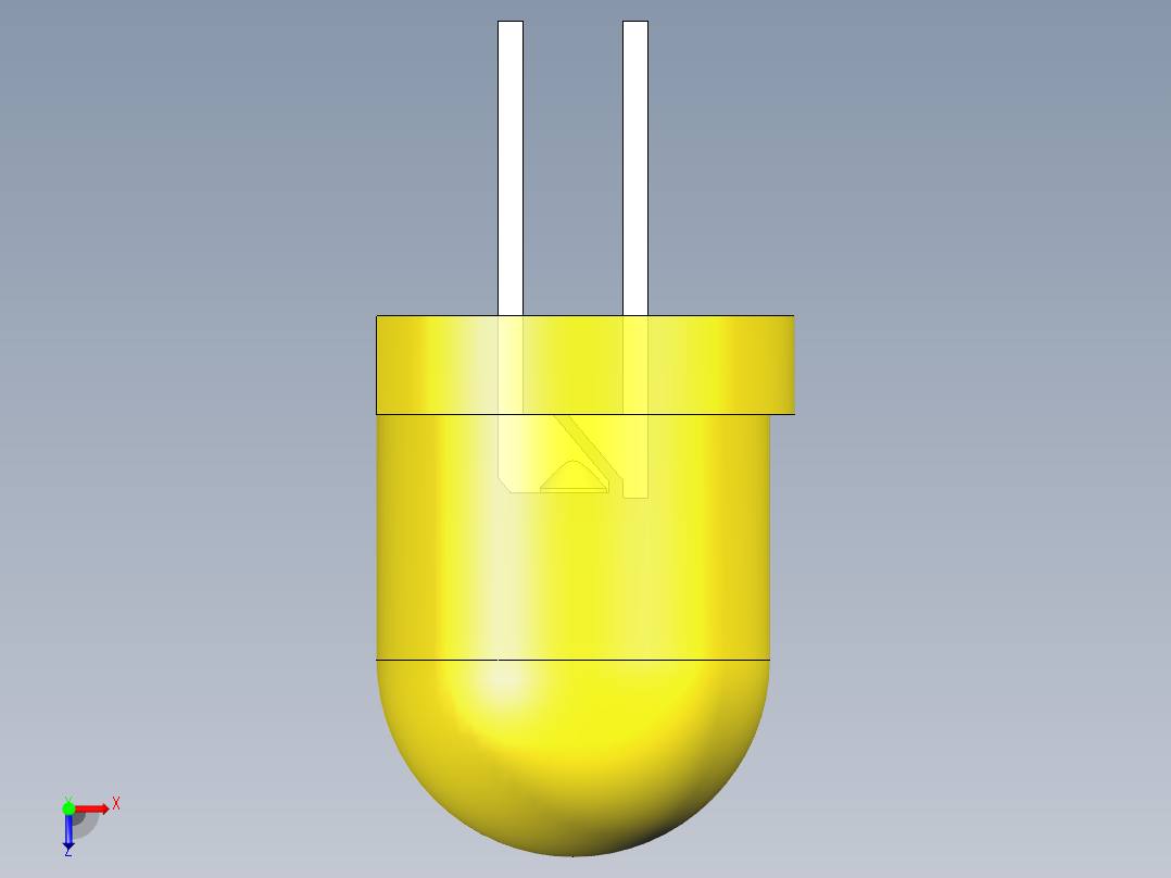 LED_Round_Yellow_D8.0mm俯视图