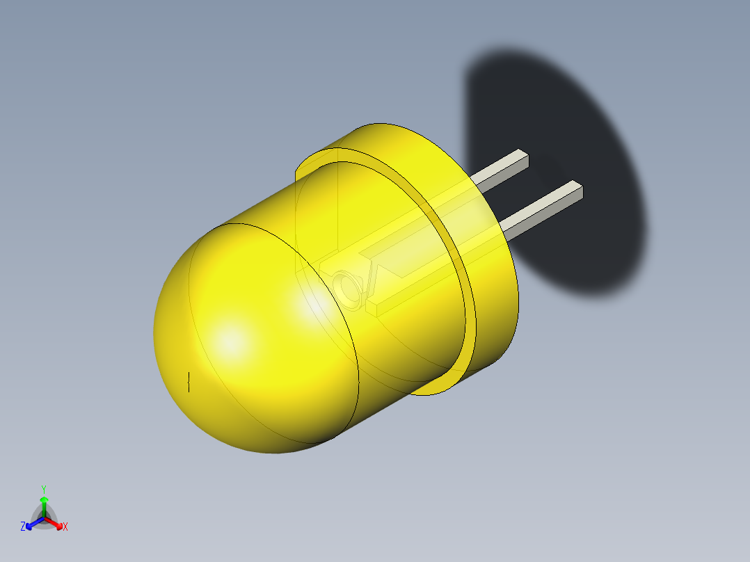 LED_Round_Yellow_D8.0mm正等轴测图