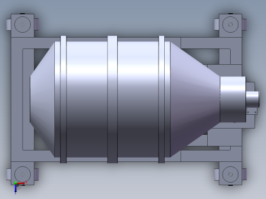 基于SolidWorks的小型粮食干燥机俯视缩略图