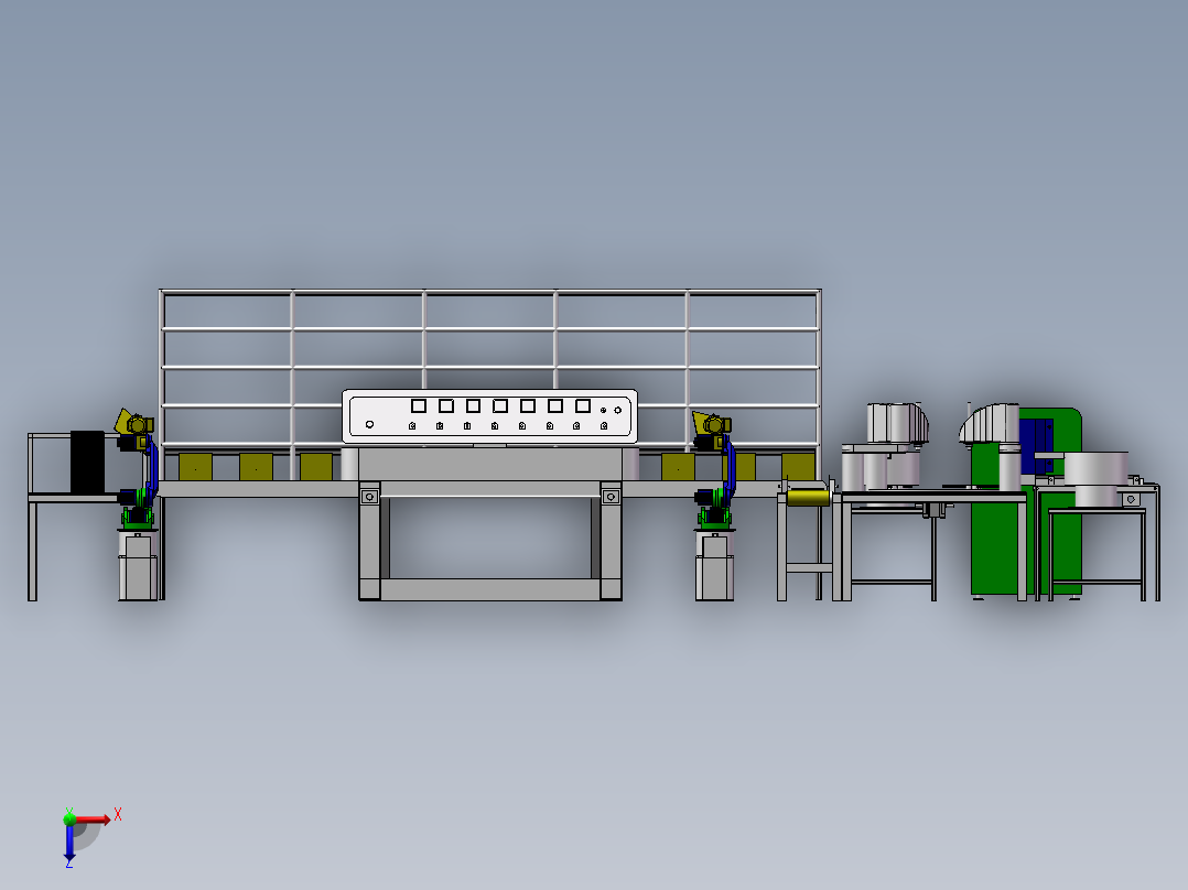 铝合金自动拼装设备俯视图