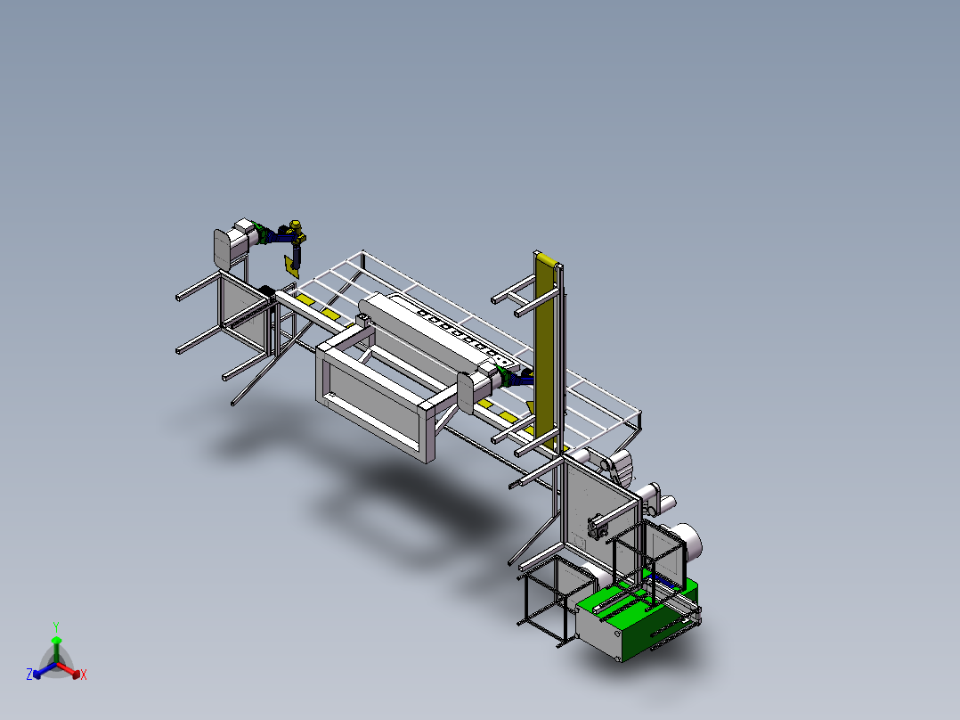 铝合金自动拼装设备正等轴测图