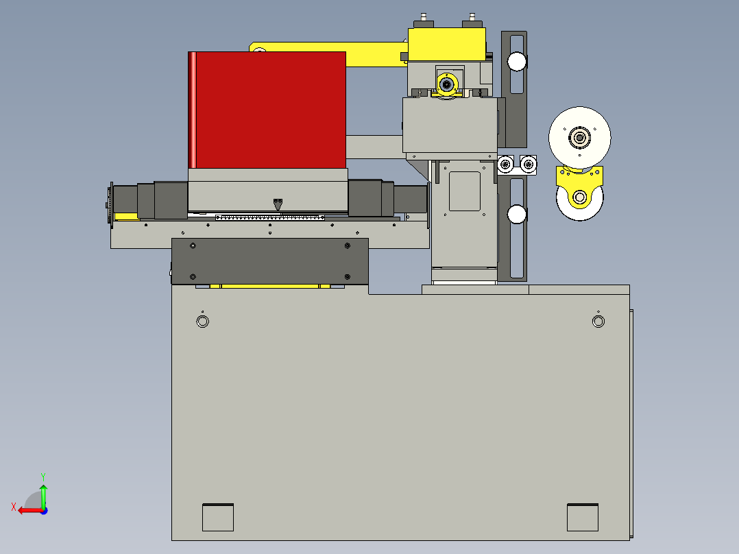 DK系列线切割机设计后视图