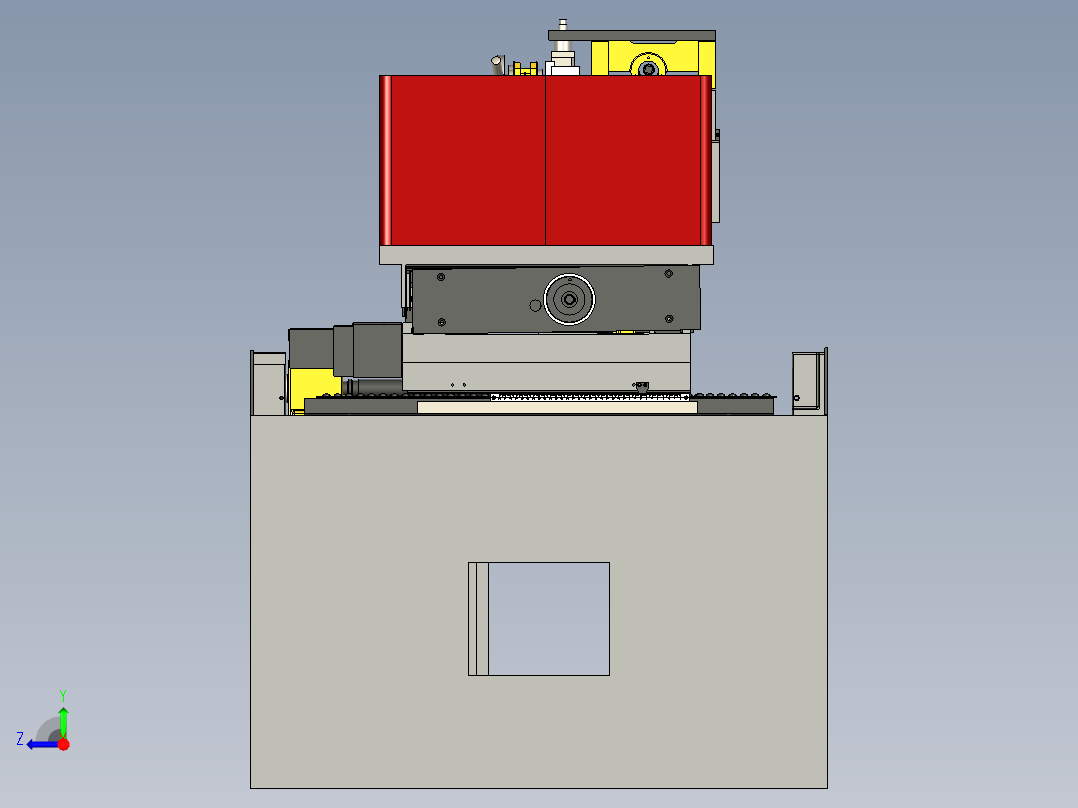 DK系列线切割机设计右视图
