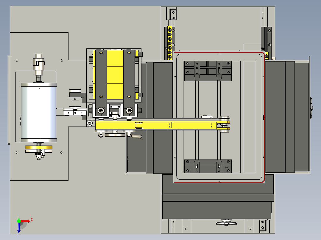 DK系列线切割机设计俯视图