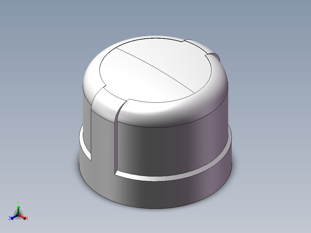 圆管帽 DN20正等轴测图