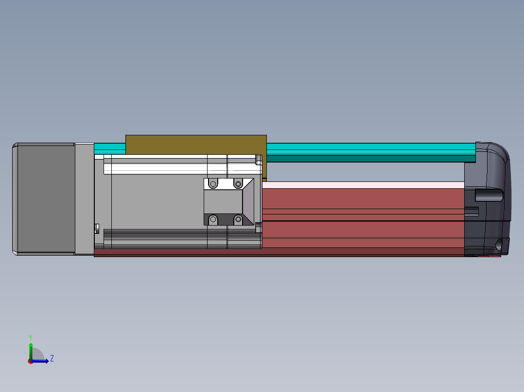 MTH丝杆半封闭模组MTH13-BL-60左视图