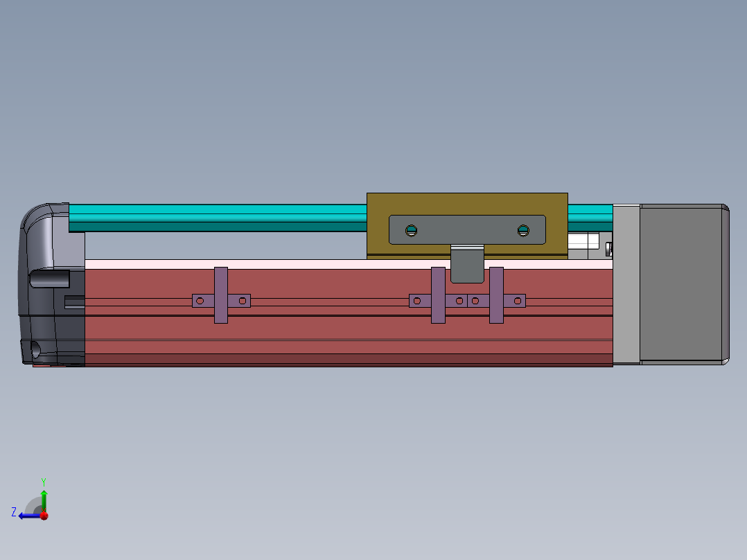 MTH丝杆半封闭模组MTH13-BL-60右视图