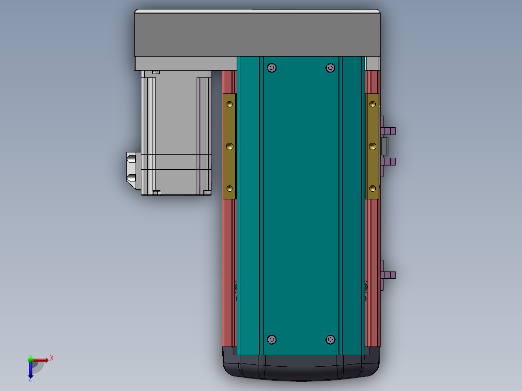 MTH丝杆半封闭模组MTH13-BL-60俯视图