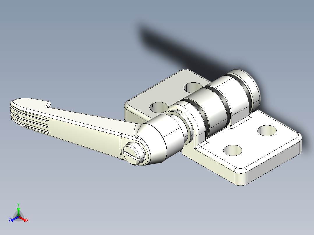型材-KJN 40X40 DIE-CAST COMBI HINGE WITH LOCKING LEVER 095ZF4040F00S主视图