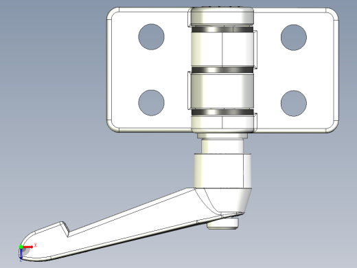 型材-KJN 40X40 DIE-CAST COMBI HINGE WITH LOCKING LEVER 095ZF4040F00S俯视缩略图