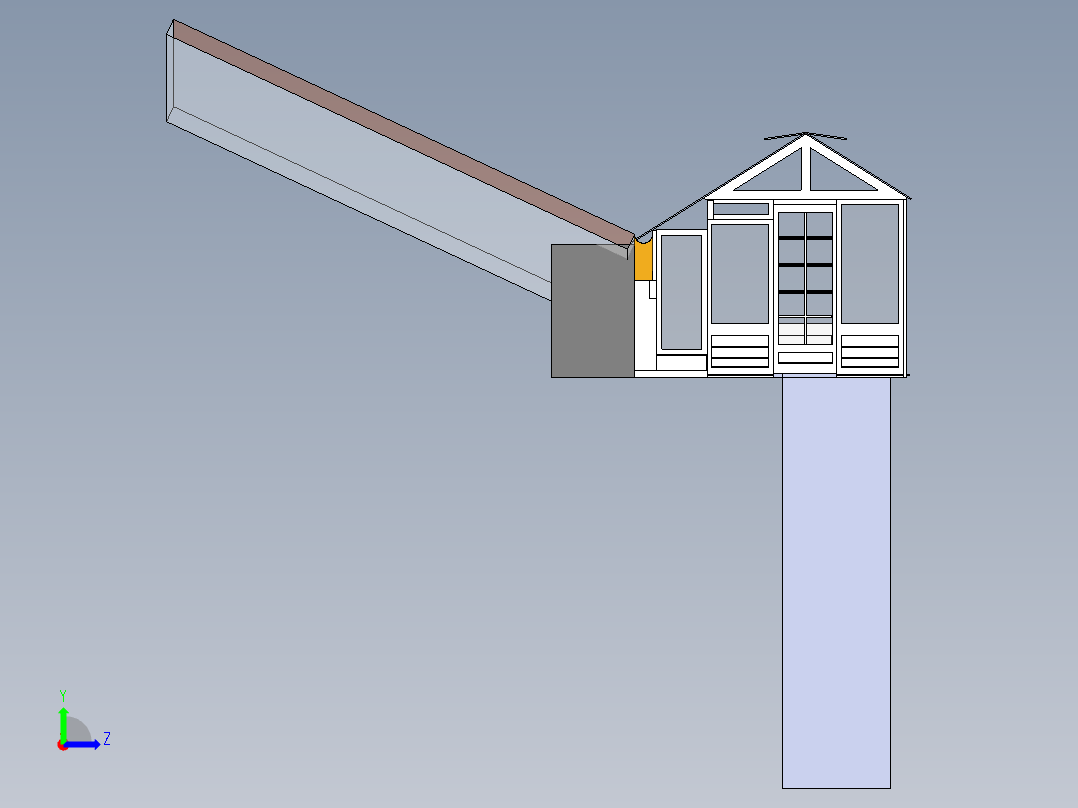 温室花园左视图