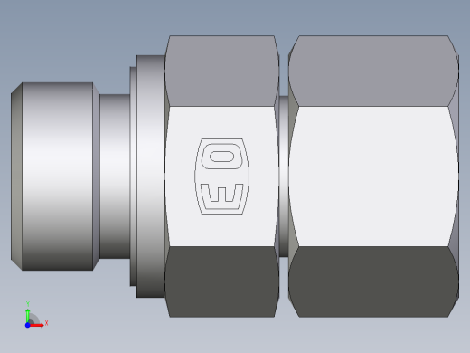卡套式工业通用硬管接头EO_Swivel_connector_EGE14SREDCF前视缩略图