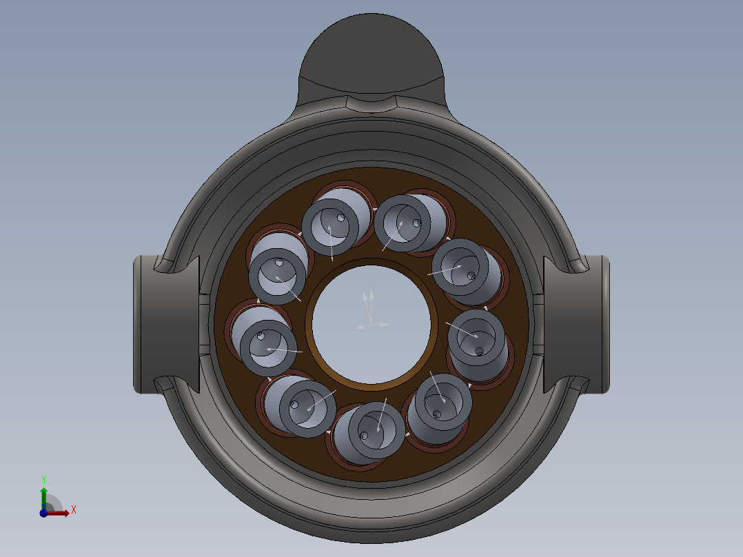 斜盘柱塞泵前视图