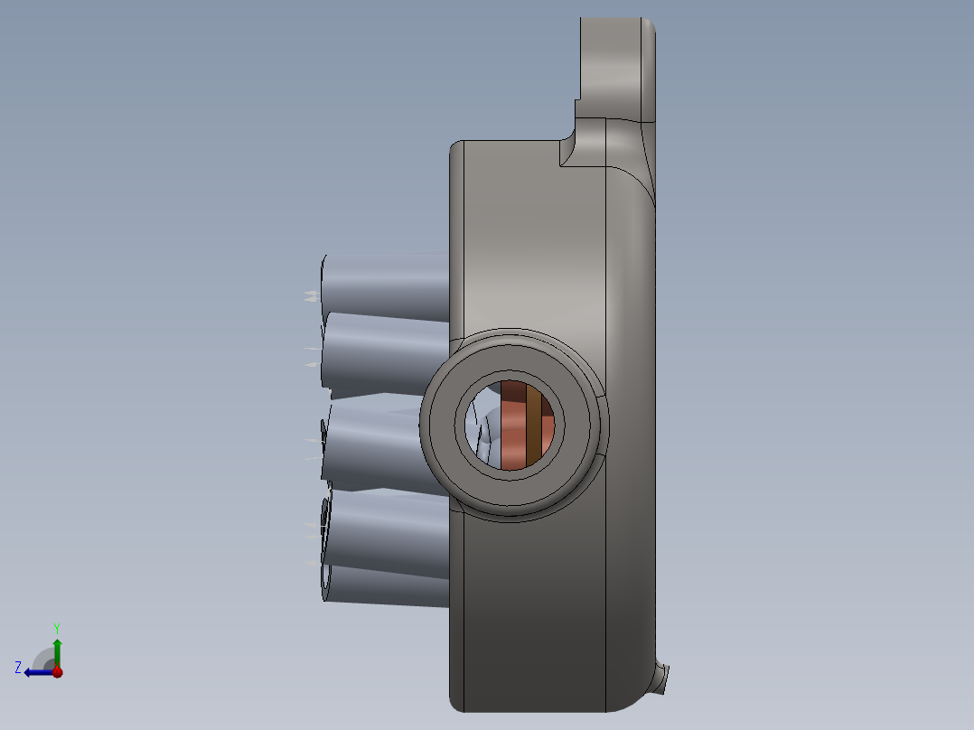 斜盘柱塞泵右视图