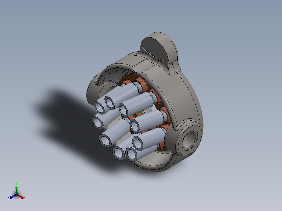 斜盘柱塞泵正等轴测图