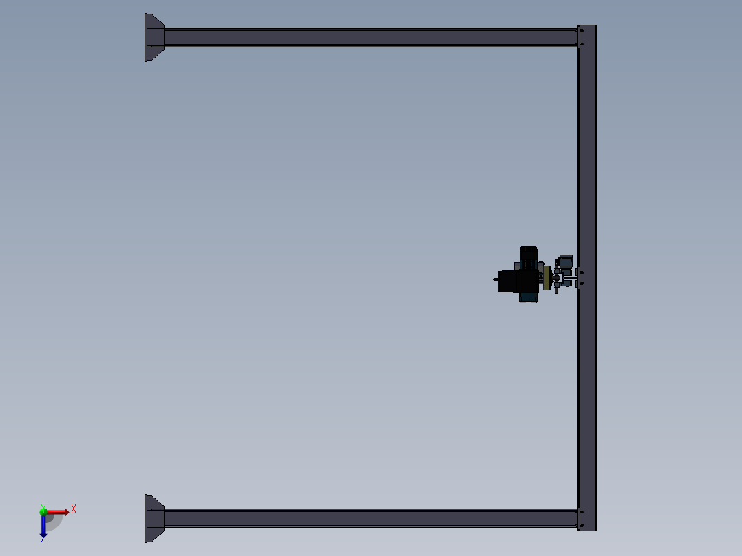 电动行走双钩葫芦含三维+CAD俯视图