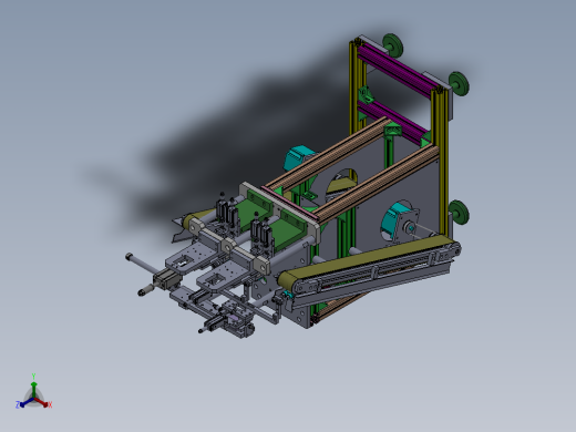 锂电KF机 锂电卧式扣盖整机正等轴测缩略图