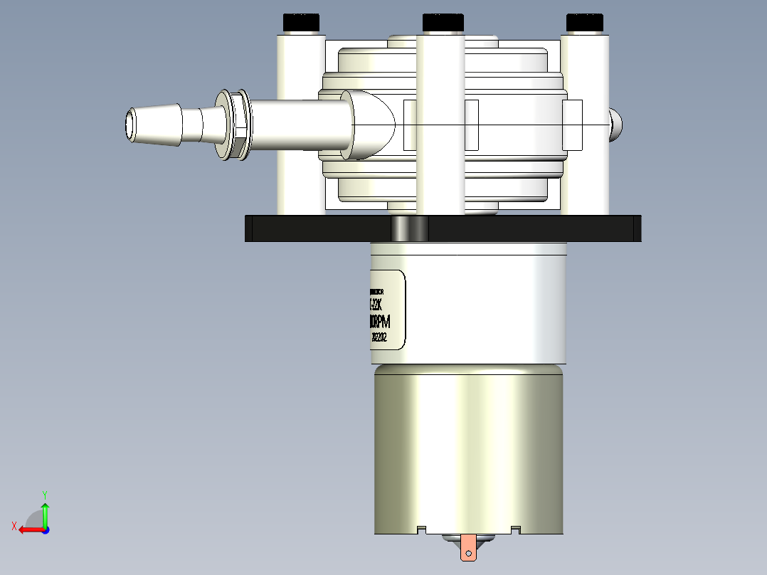 蠕动泵 DC 12V后视图