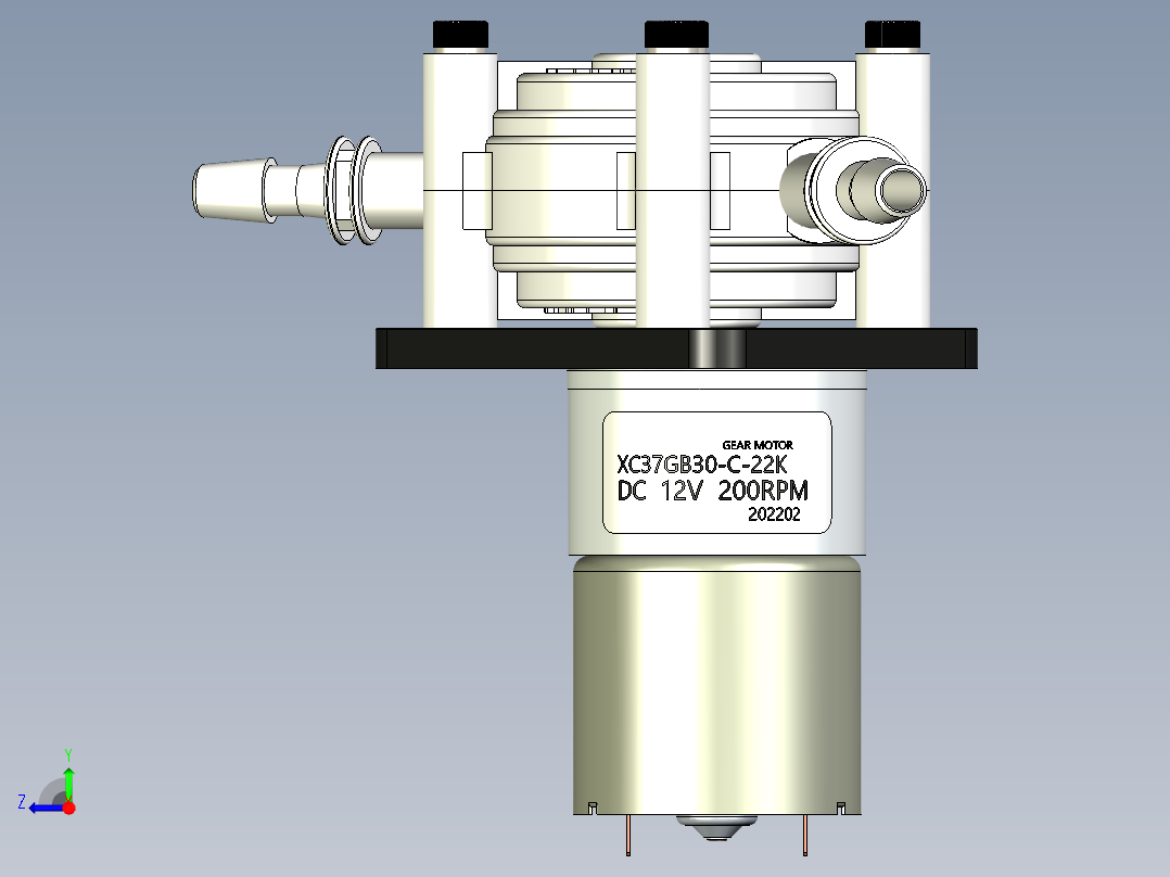 蠕动泵 DC 12V右视图