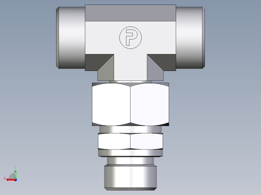 卡套式工业通用硬管接头EO_Assembled_adjustable_standpipe_branch_tee_EVT18LMOMD71后视缩略图